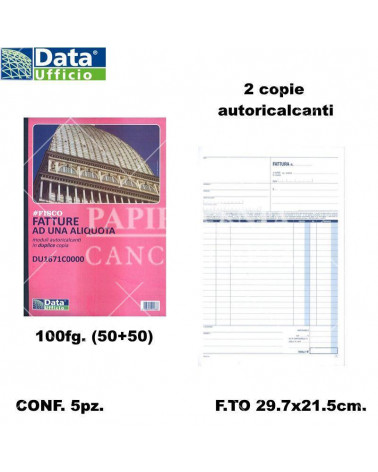 DATA UFFICIO FATTURE 1 ALIQUOTA 23X30 2C.1671C-AUTOCOPIANTI [5PZ]