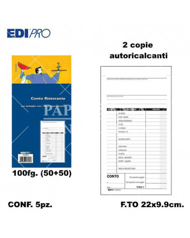 EDIPRO CONTO RISTORANTE 50X2  E5343C [5PZ]