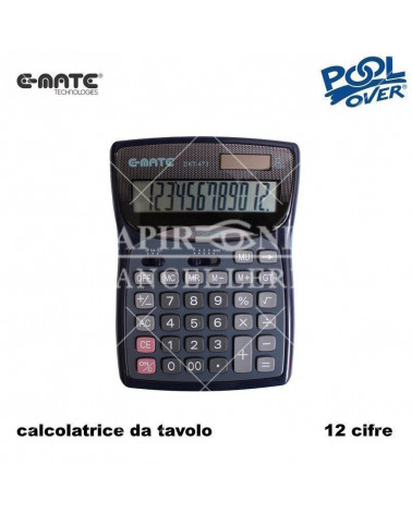 E-MATE CALCOLATRICE DA TAVOLO POOL DKT473 51132 12 CIFRE