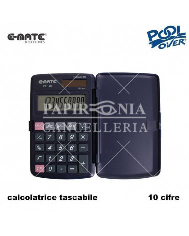 E-MATE CALCOLATRICE TASCABILE POOL PKT28 96721 10 CIFRE