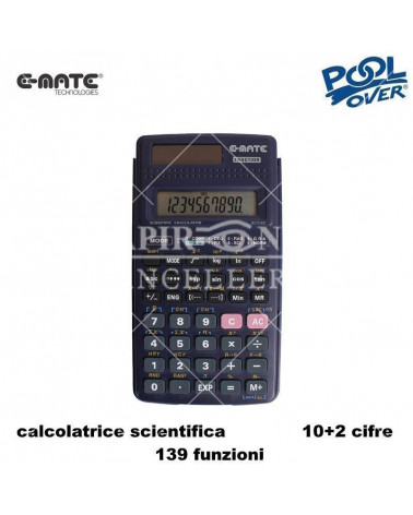 E-MATE CALCOLATRICE SCIENTIFICA POOL SCT33 96723 10+2 CIFRE 139 FUNZ