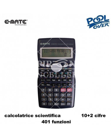 E-MATE CALCOLATRICE SCIENTIFICA POOL SCT02PLUS 97961 10+2 CIFRE 401F