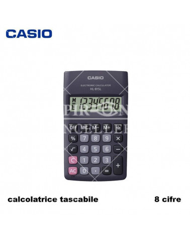 CASIO CALCOLATRICE TASCABILE HL815L 8 CIFRE