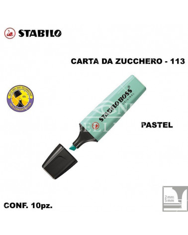 STABILO BOSS PASTEL CARTA DA ZUCCHERO 113-EVIDENZIATORE [10PZ]