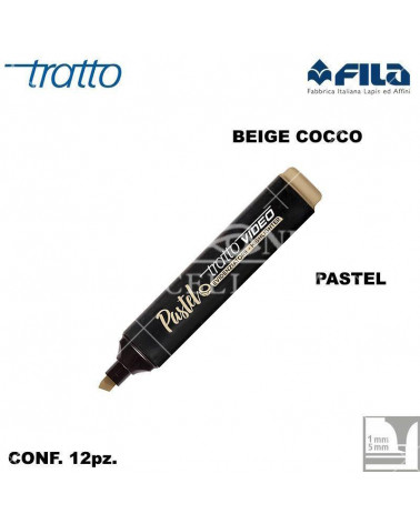 TRATTO VIDEO BEIGE COCCO PASTEL EVIDENZIATORE [12PZ]