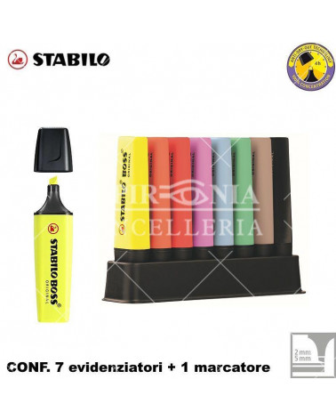 STABILO BOSS DESKSET 8PZ.