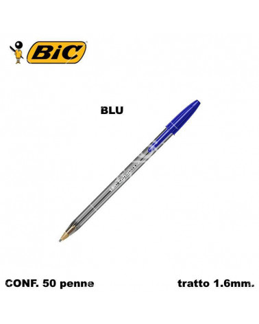 BIC SFERA CRISTALL 1,6 50PZ. BLU
