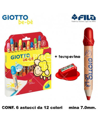 GIOTTO PASTELLO BEBE' 12COL. [6PZ]