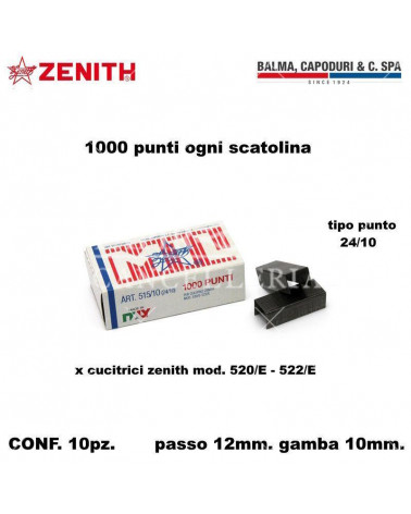 ZENITH PUNTI 515/10 1000P. PER CUCITRICE-24/10 [10PZ]