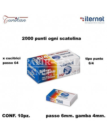 ITERNET PUNTI TURIKAN 64 2000P. PER CUCITRICE [10PZ]