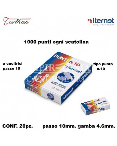 ITERNET PUNTI TURIKAN P.10 1000P. 20PZ. PER CUCITRICE