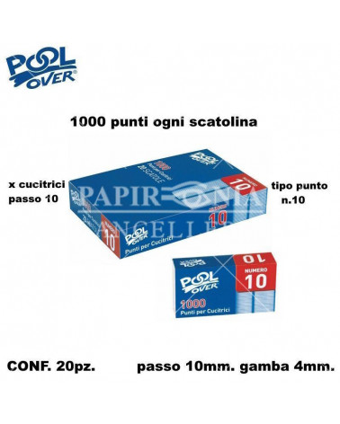 POOL OVER PUNTI P.10 1000P. PER CUCITRICE 10505 [20PZ]