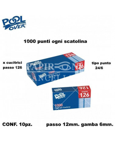 POOL OVER PUNTI 126 1000P. PER CUCITRICE 10350 [10PZ]