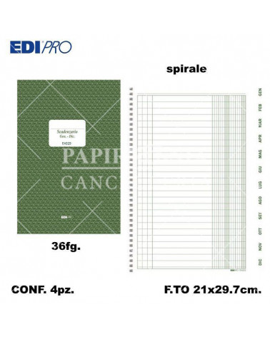 EDIPRO SCADENZARIO SPIRALE A4 36FG. E4029 [4PZ]