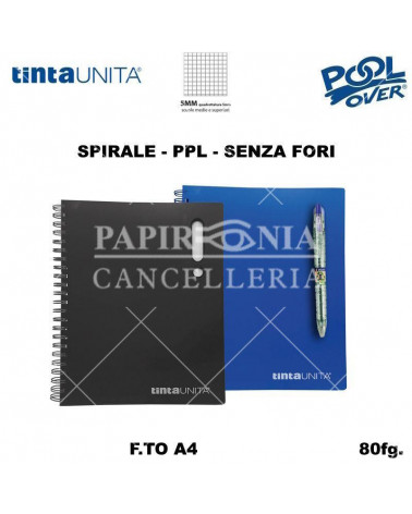TINTA UNITA MAXI SPIR.PPL RICICLATO NO FORI 80FG.5M