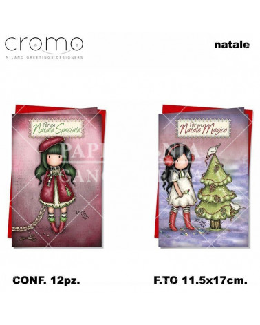 CROMO BIGLIETTI NATALE GORJUSS GJ.7686 [12PZ]