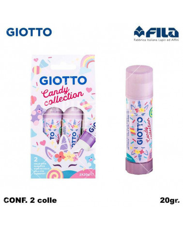 GIOTTO COLLA STICK 20gr.CANDY COLLECTION ASTUCCIO 2pz.