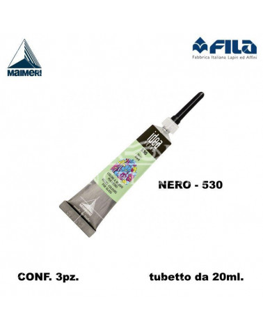 MAIMERI PASTA VETRO RILIEVO PIOMBO 20ml.NERO 530 [3PZ]