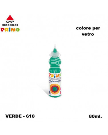 PRIMO COLORE PER VETRO  VERDE 610 [6PZ]