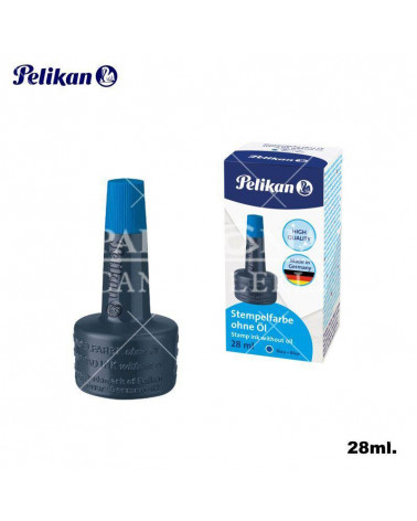 PELIKAN INCHIOSTRO PER TIMBRI 28ML. BLU-SENZA OLIO