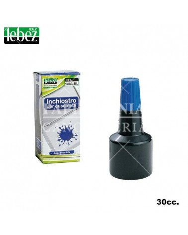 LEBEZ INCHIOSTRO PER TIMBRI 30CC. BLU