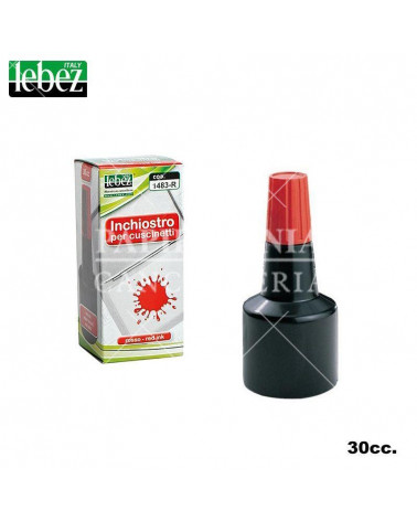 LEBEZ INCHIOSTRO PER TIMBRI 30CC. ROSSO