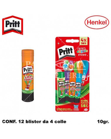 PRITT COLLA STICK FUN COLORS 10GR. 12BL. 4PZ. 2776968