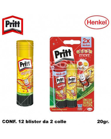 PRITT COLLA STICK GLITTER 20GR. 12BL. 2PZ. 2744164