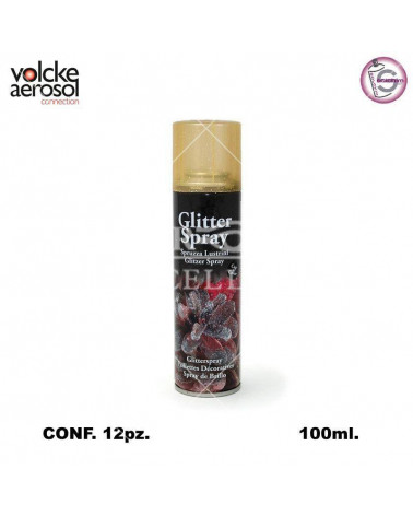 GLITTER SPRAY ORO 100ML.[12PZ]