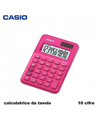 CASIO CALCOLATRICE DA TAVOLO MS7UC-RD ROSSO 10 CIFRE