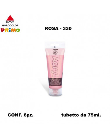 PRIMO COLORE ACRILICO 75ml.ROSA 330 [6PZ]