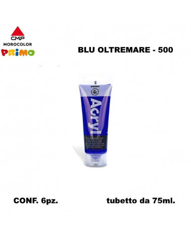 PRIMO COLORE ACRILICO 75ml.BLU OLTREMARE 500 [6PZ]