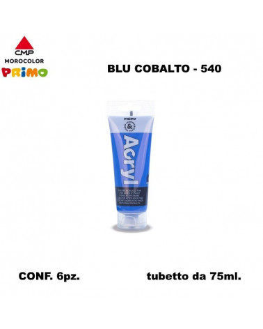PRIMO COLORE ACRILICO 75ml.BLU COBALTO 540 [6PZ]
