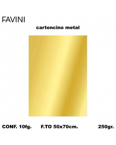 FAVINI CARTONCINO 50X70 ORO METALLIZZATO [10FG]