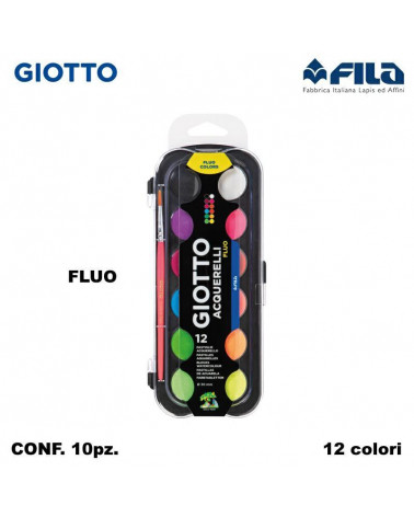 GIOTTO ACQUERELLO FLUO 12COL. [10PZ]