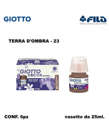 GIOTTO DECOR ACRILIC  TERRA D'OMBRA 23 [6PZ]