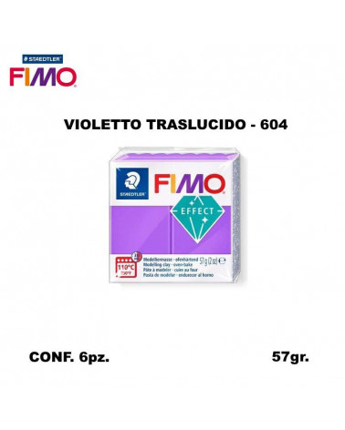 STAEDTLER PASTA FIMO EFFECT 8020-604 VIOLETTO TRASLUCIDO [6PZ]