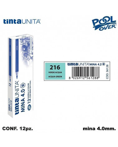 TINTA UNITA PASTELLO MINA 4MM. VERDE ACQUA 216 [12PZ] 56128