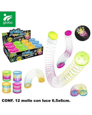 GLOBO MOLLA ARCOBALENO C/LUCE 12PZ