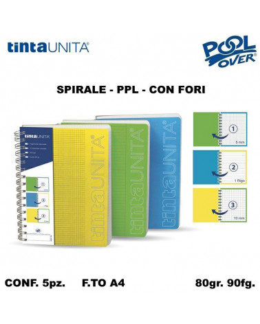 TINTA UNITA MAXI SPIRALE PPL ORGANIZER 90FG. 5M/1R/10M 41551 [5PZ]