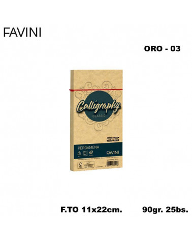 FAVINI PERGAMENA CALLIGRAPHY 90GR.25BS.C4 ORO 03