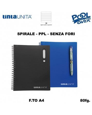 TINTA UNITA MAXI SPIR.PPL RICICLATO NO FORI 80FG.1R