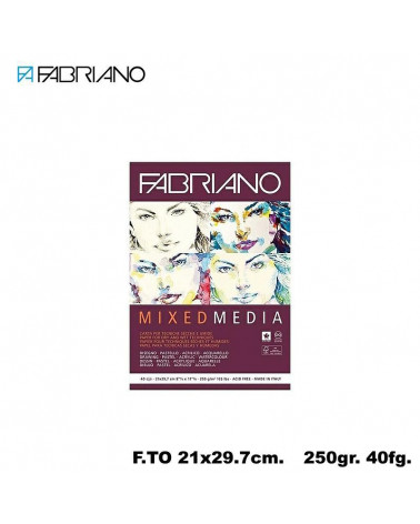 FABRIANO MIXED MEDIA 21X29,7 250G.