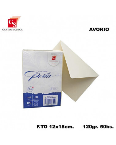 GS BUSTE PERLA AVORIO 50PZ.120GR.12X18