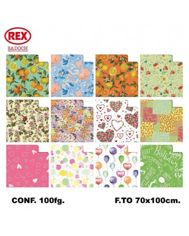 REX CARTA REGALO RASO ASS.X 100fg.R4411GEN