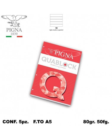 QUABLOCK A5 BIANCO  1R [5PZ]