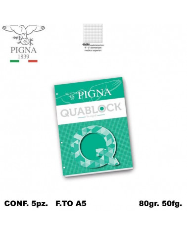 QUABLOCK A5 BIANCO  4MM [5PZ]