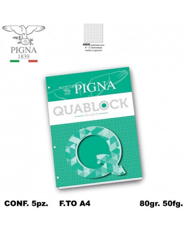 QUABLOCK A4 BIANCO  4MM [5PZ]