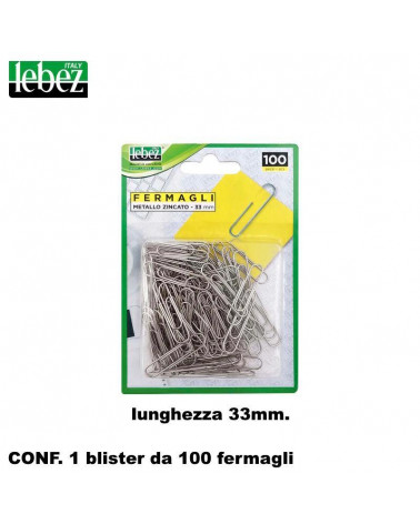 LEBEZ FERMAGLI N.3 100PZ. BLISTER