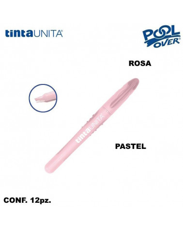 TINTA UNITA EVIDENZIATORE SLIM PASTEL ROSA 12PZ.43403